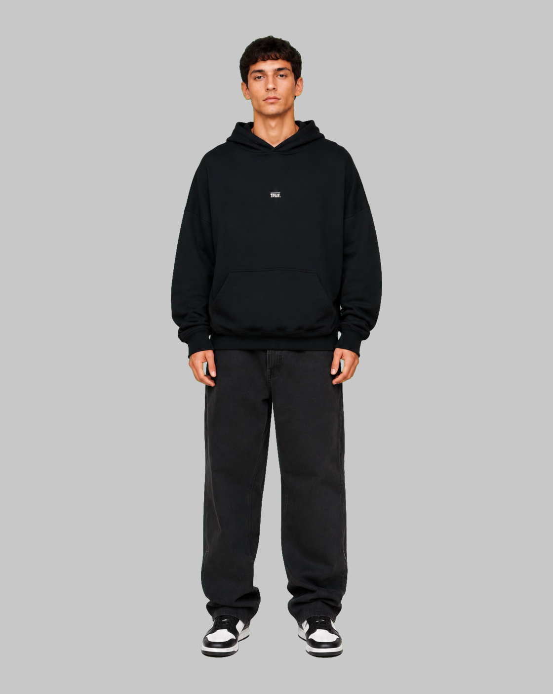 Sudadero True Classic Hoodie - Deep Black-thumbmail-3