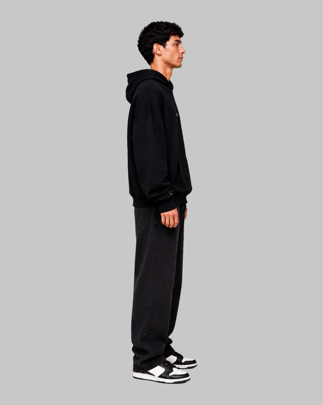 Sudadero True Classic Hoodie - Deep Black-thumbmail-2