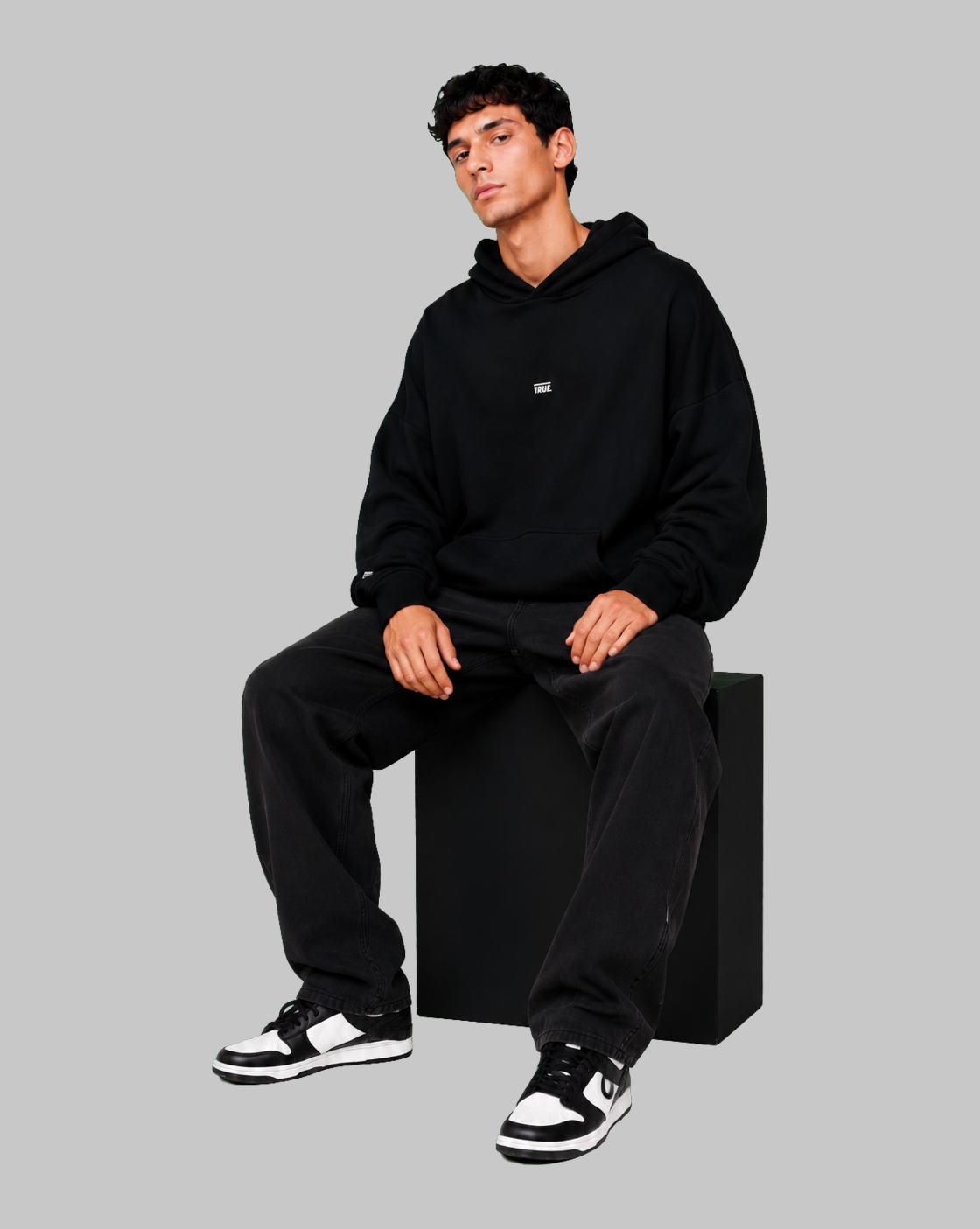 Sudadero True Classic Hoodie - Deep Black-thumbmail-6