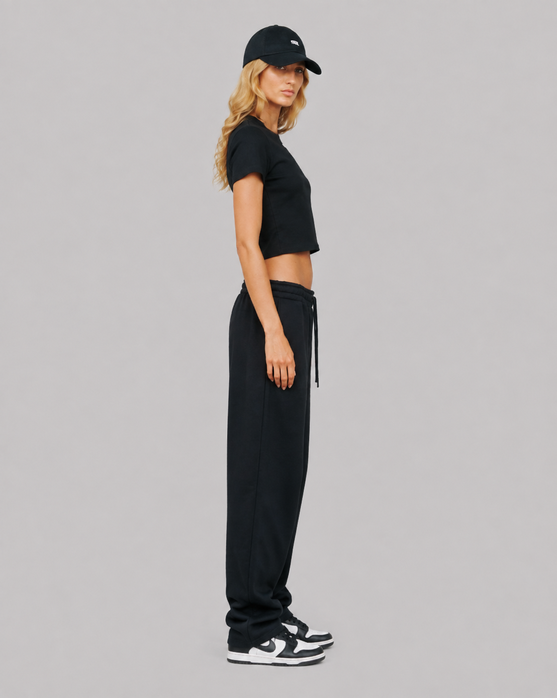 playera true Slim Ribbed Fitted Tee - Black-thumbmail-3