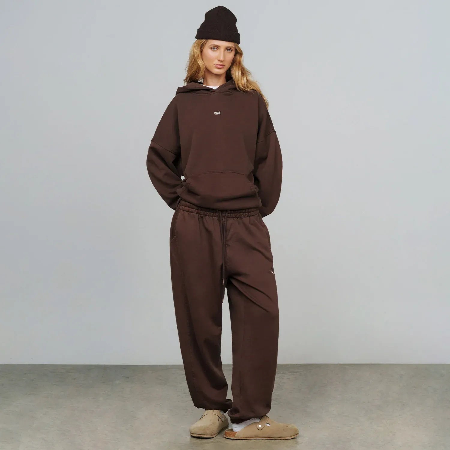 pants true classic jogger brown unisex-thumbmail-2