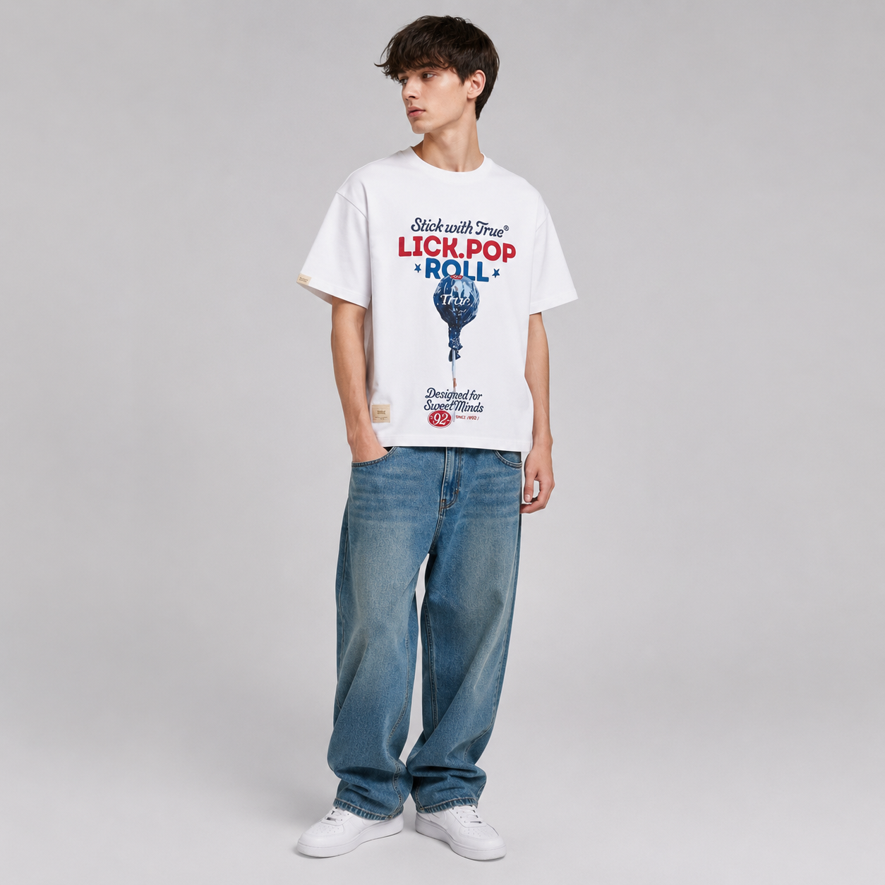 playera true Lollipop Boxy Tee - White