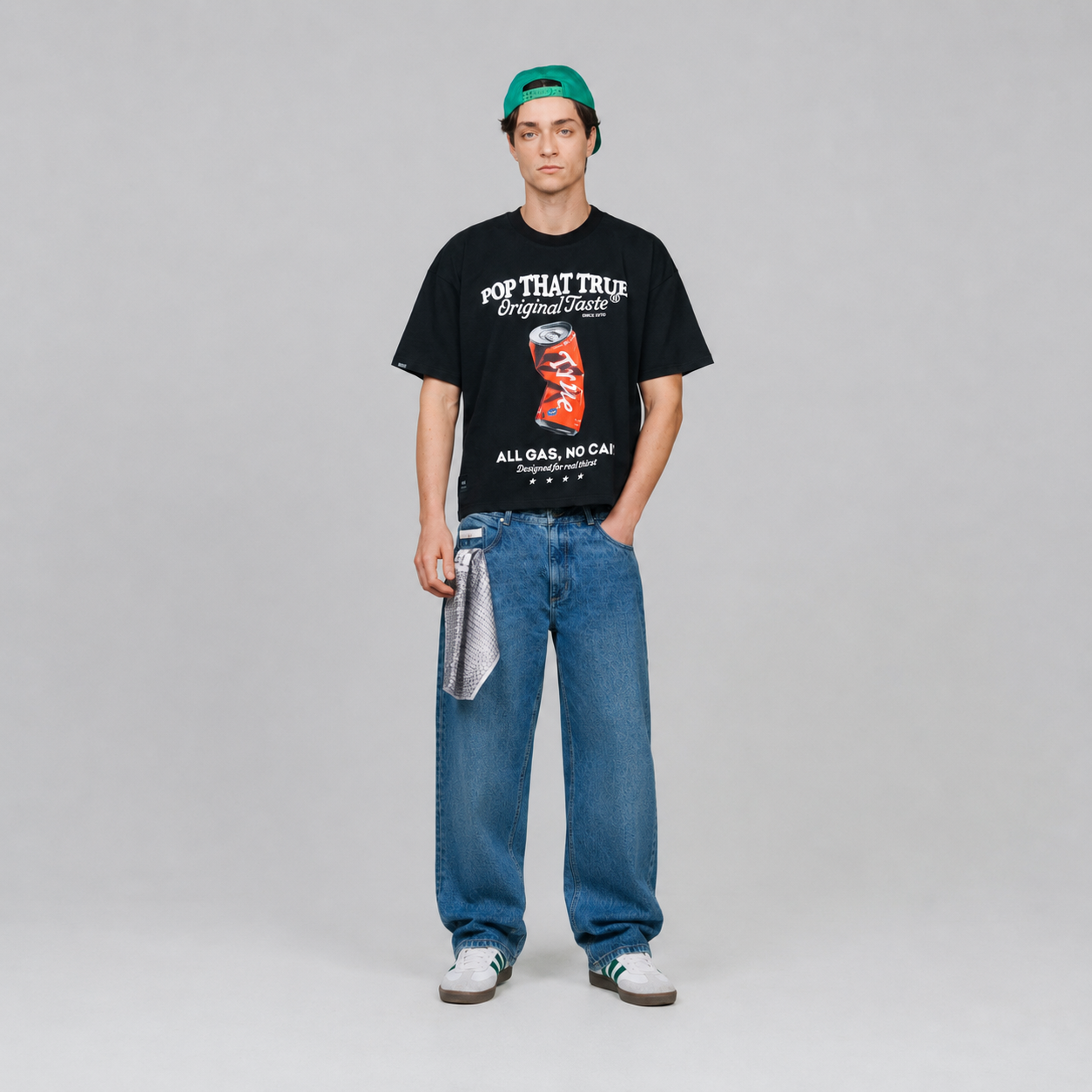 playera true Pop Taste Boxy Tee - Black-thumbmail-1