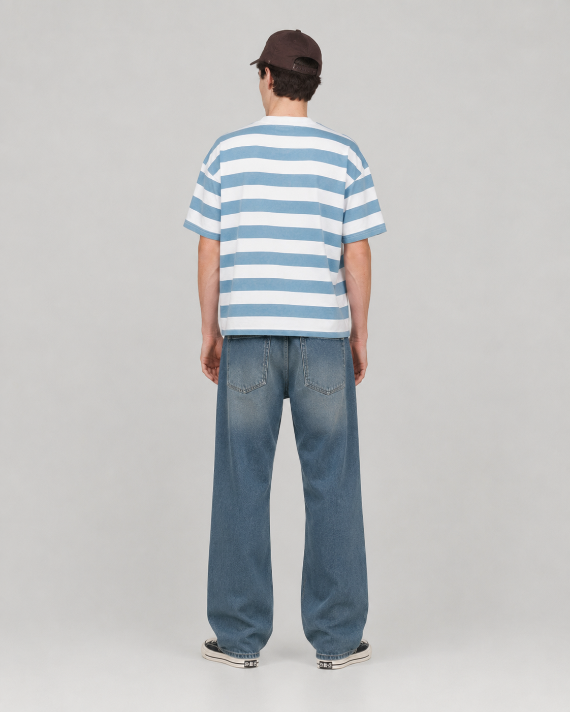 playera true racing Stripes Boxy Tee - Blue-thumbmail-3
