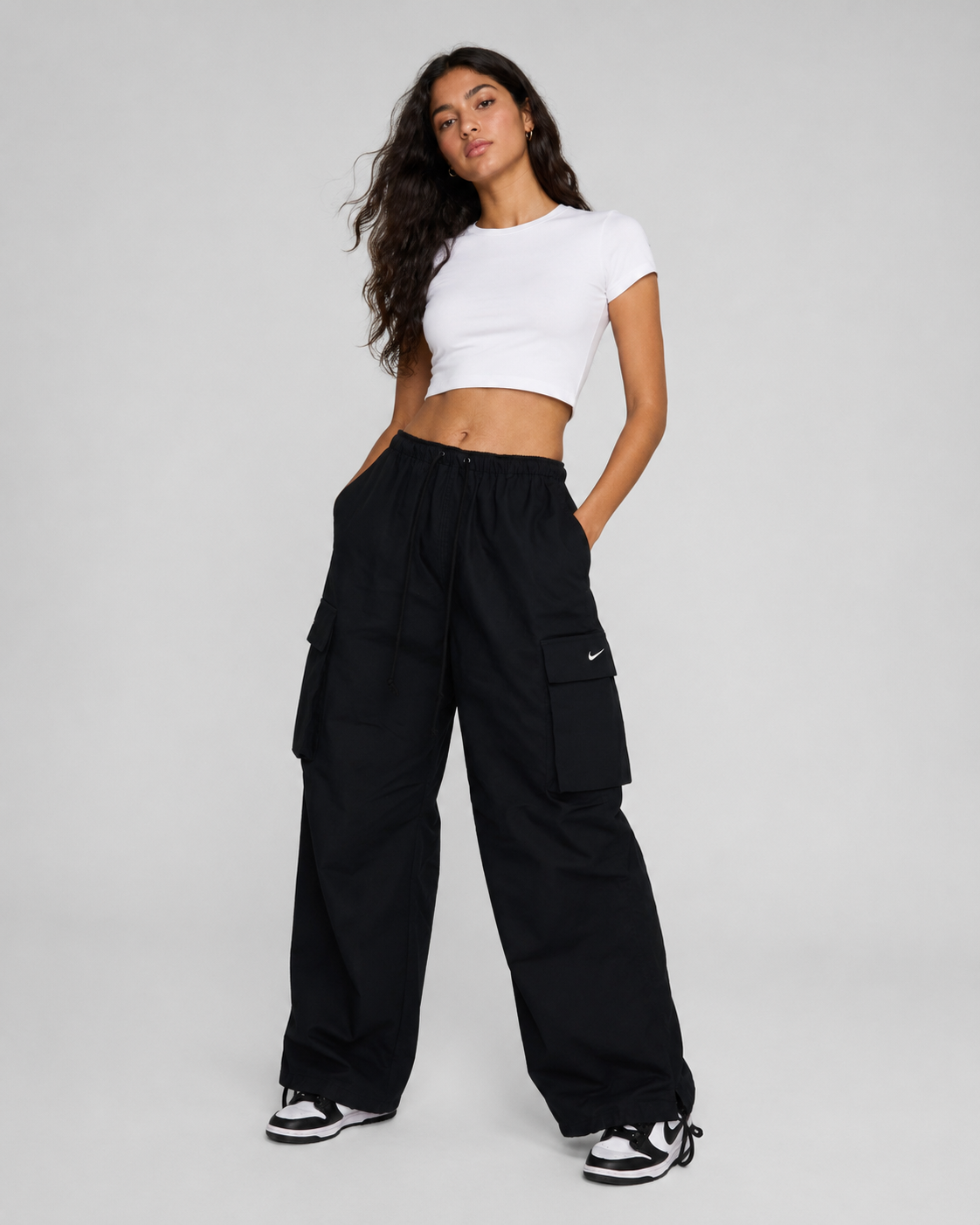 pantalon cargo nike nsw mujer fv7520-010