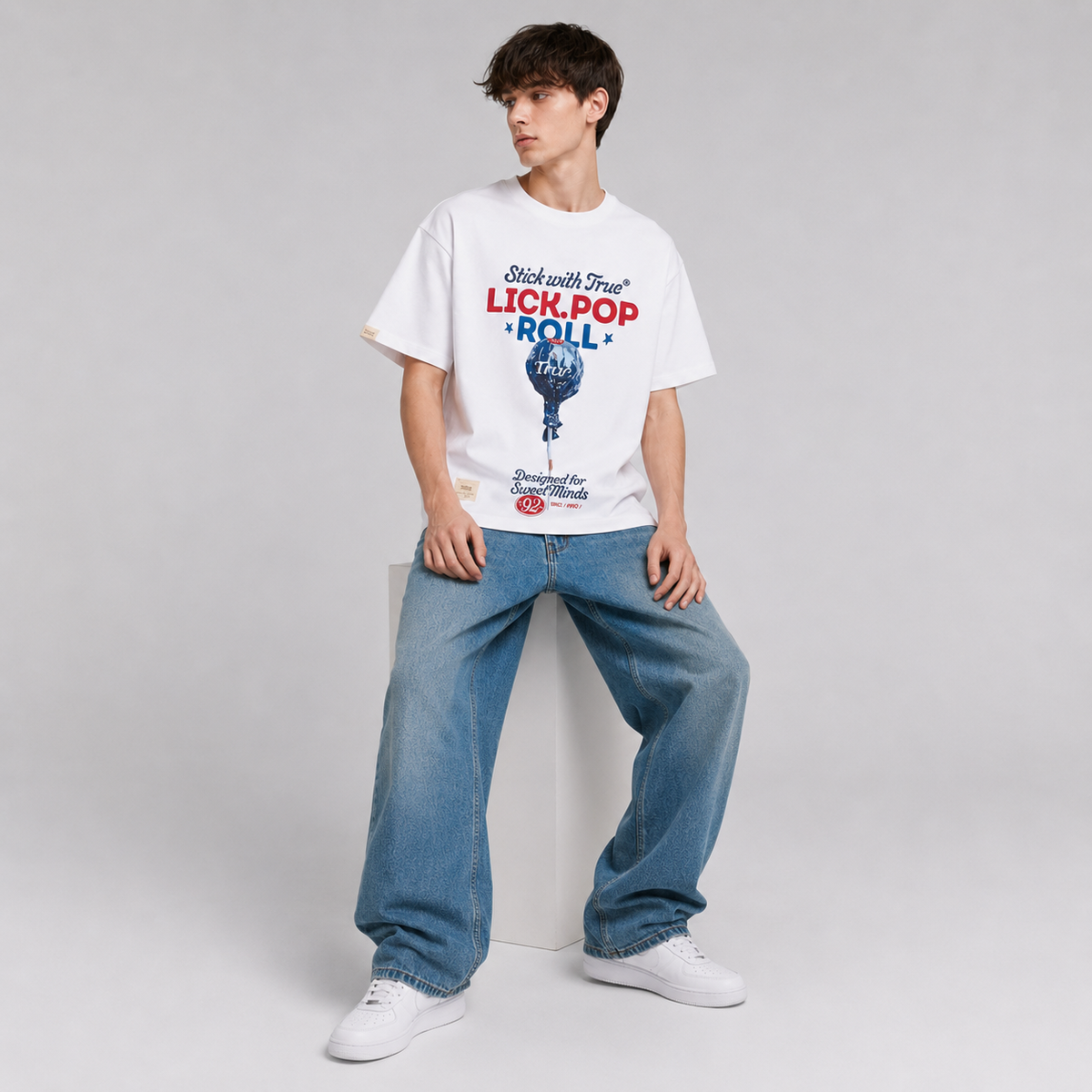 playera true Lollipop Boxy Tee - White-thumbmail-4