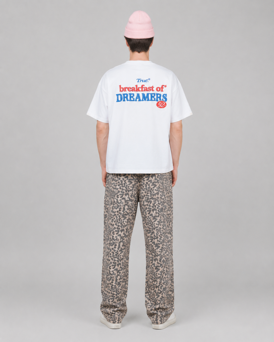 playera true my cereal boxy tee - White
