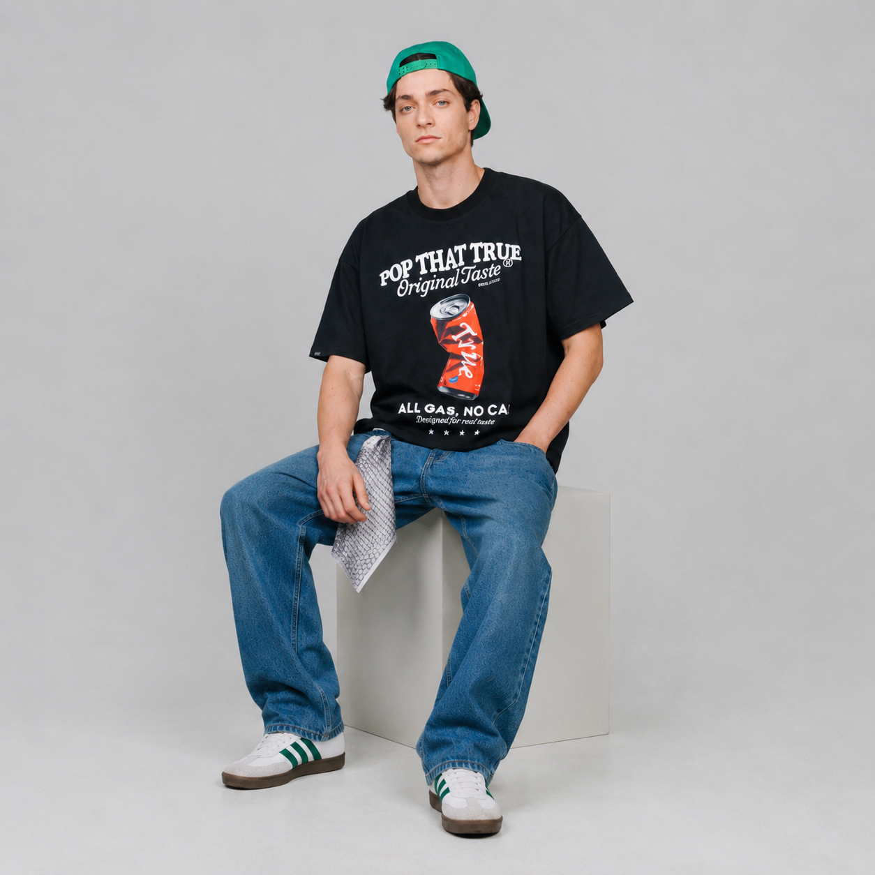 playera true Pop Taste Boxy Tee - Black-thumbmail-5