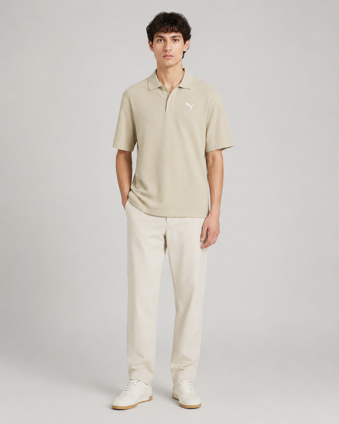 polo puma wardrobe ess boxy waffle hombre 634362 61