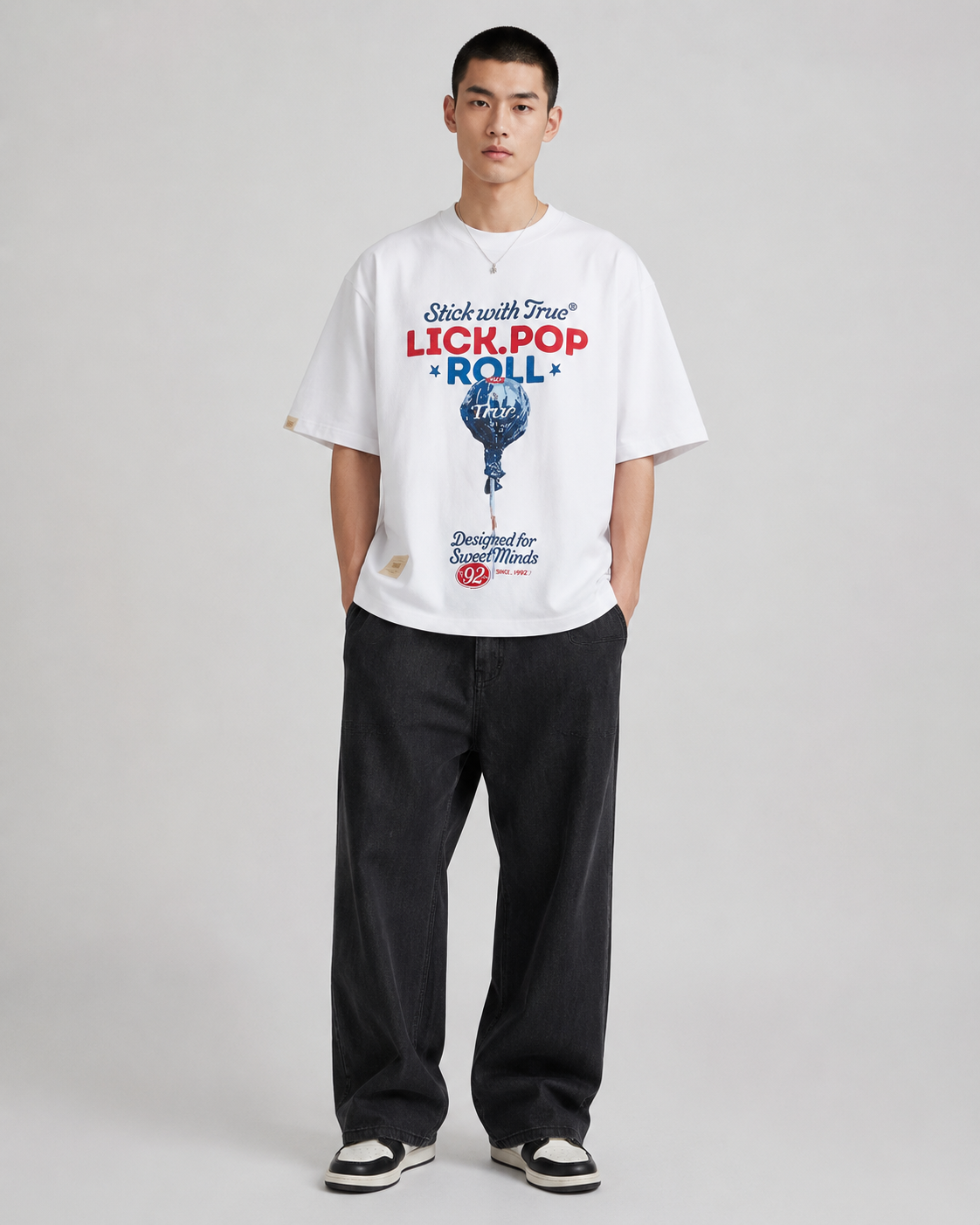 playera true Lollipop Boxy Tee - White
