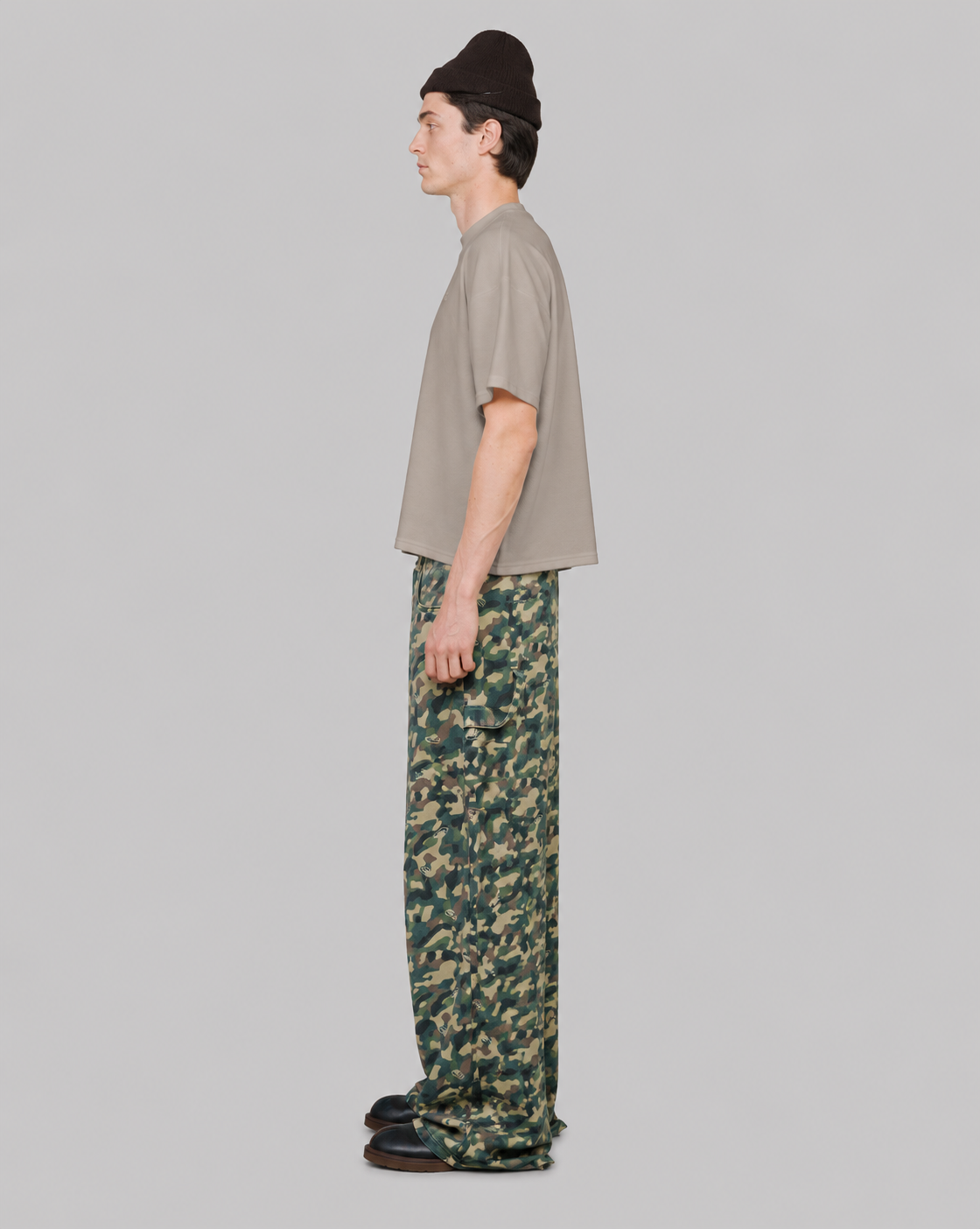 playera true Textured Boxy Tee - Sand-thumbmail-2