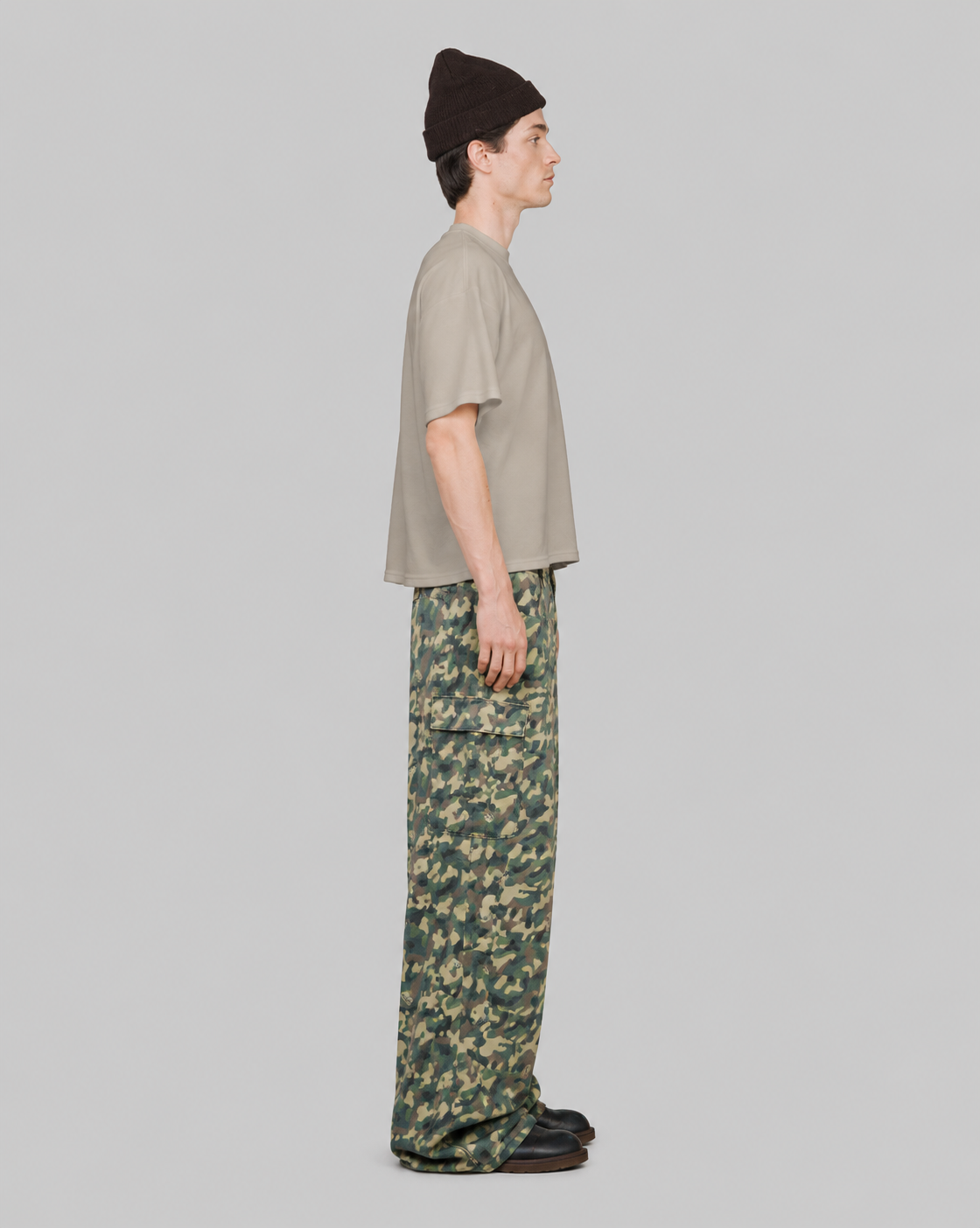 playera true Textured Boxy Tee - Sand-thumbmail-4